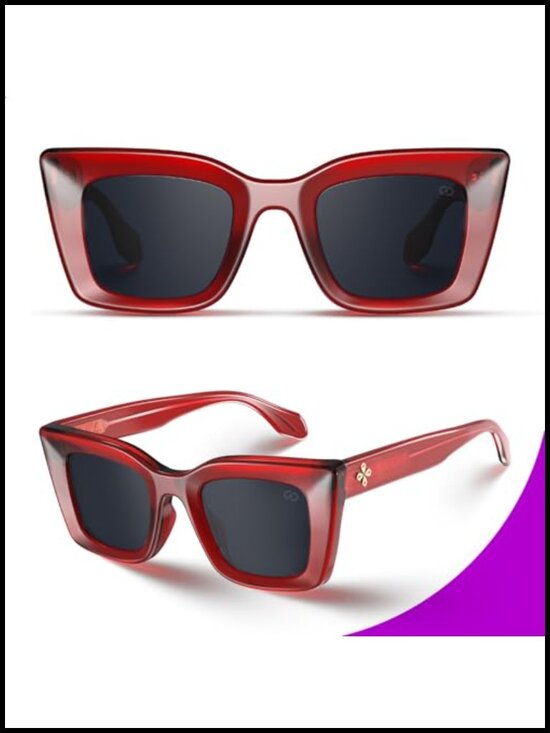 Oversized Cat Eye Sunglasses TR90 Frame UV400 Blue Light Protection main image 4